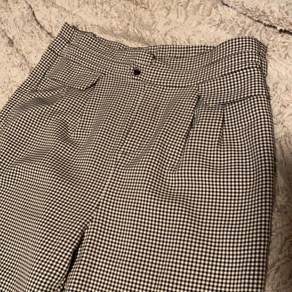 Gingham Paper Bag Slacks